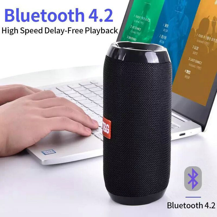 H - T&G Multifunctional Portable Mini Wireless Outdoor Speaker Waterproof IPX6 Mini Bluetooth Stereo Bass USB/TF/FM Radio Loud Sound Box for Phone TV Laptop