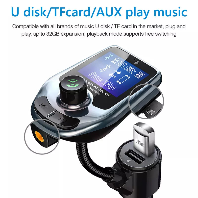 L - Transmitter D4 Car MP3 Player FM 2USB LDC
