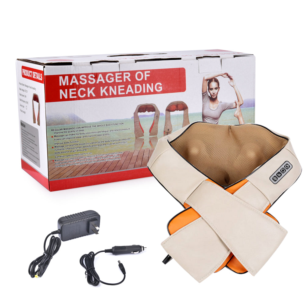 Massager of Neck kneading With 16 Carbon Fibre Massage Head Massager for Neck, Shoulders and Back IR-Warming