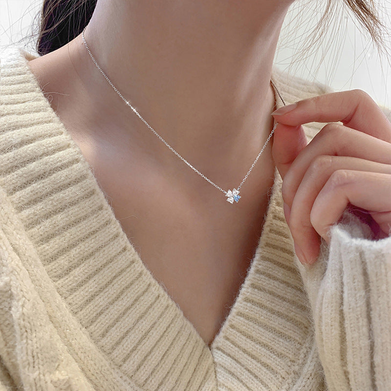 Lucky clover 925 silver necklace