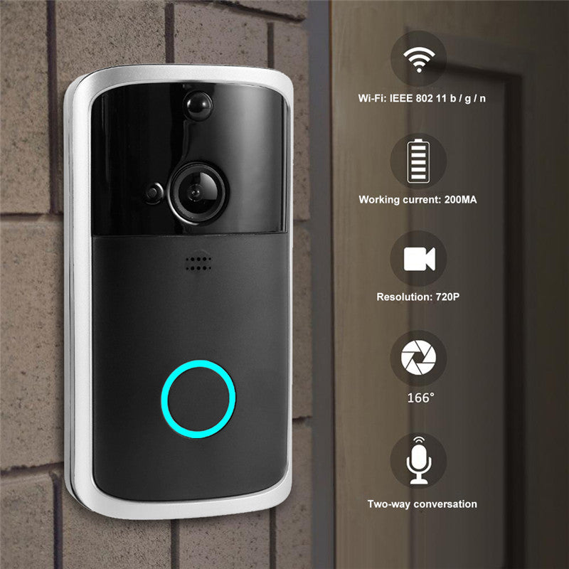 P - Aiwit Phone App 720P WiFi Video Wireless  Smart Doorbell V5 With Chime And Rechargeable Batteries For Phone Home Security