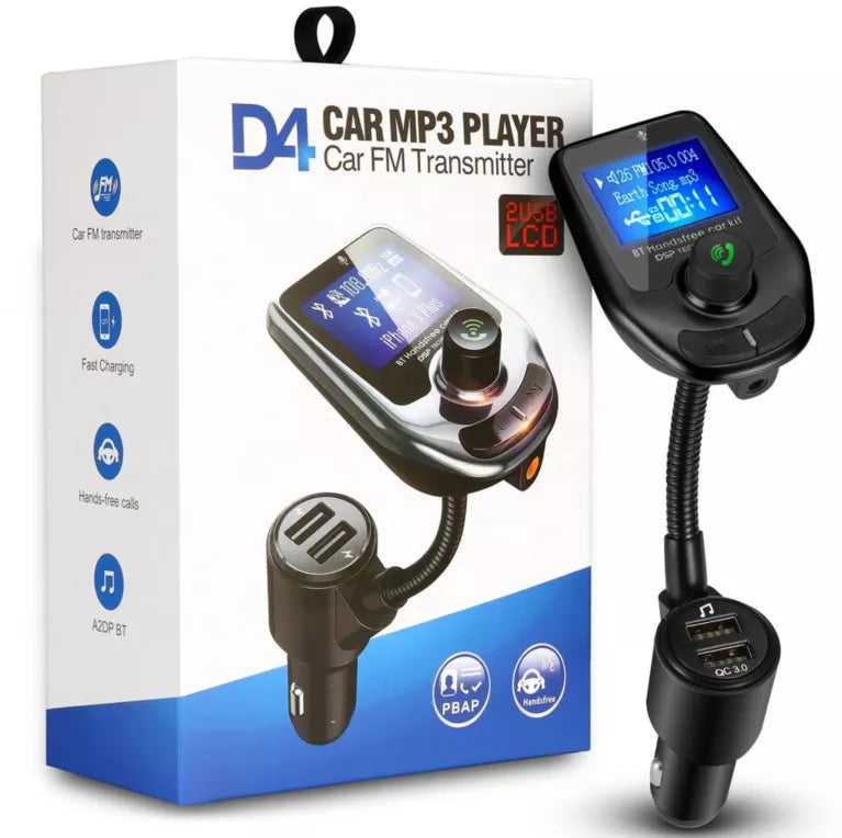 L - Transmitter D4 Car MP3 Player FM 2USB LDC