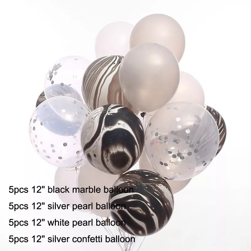 M - 20 pcs Set Confetti Latex Balloon Sets For Wedding Birthday Party