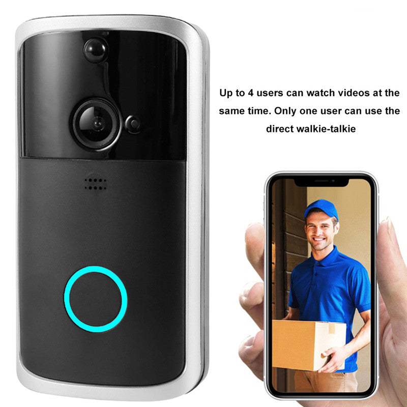 P - Aiwit Phone App 720P WiFi Video Wireless  Smart Doorbell V5 With Chime And Rechargeable Batteries For Phone Home Security