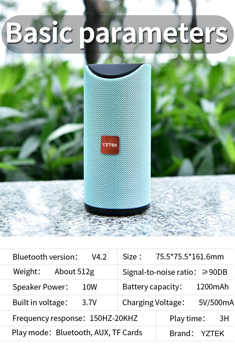 H - Multifunctional Portable Mini Wireless Outdoor Speaker Waterproof IPX6 Mini Bluetooth Stereo Bass USB/TF/FM Radio Loud Sound Box for Phone TV Laptop