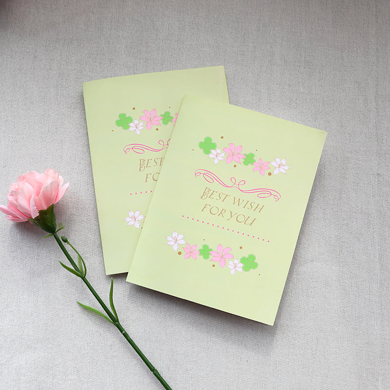 C - 3D Lily Flowers Pop Up Greeting Card with Envelopes