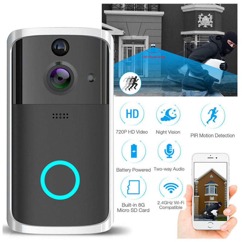 P - Aiwit Phone App 720P WiFi Video Wireless  Smart Doorbell V5 With Chime And Rechargeable Batteries For Phone Home Security