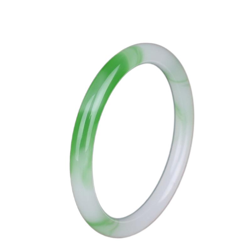 Fashion Natural Jewelry Amulet Charm Carved Gifts Jadeite Green Jade Bangle Bracelet