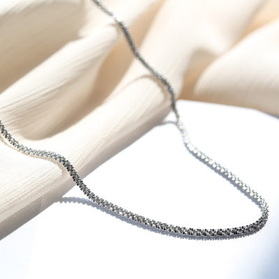 925 plated silver shining star necklace women