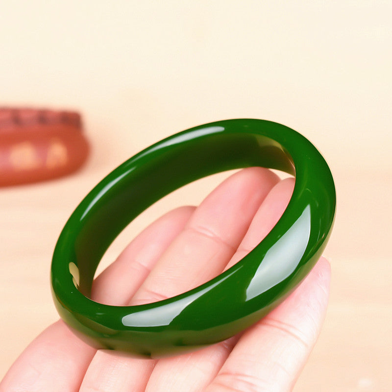 Green Jade Bangle Bracelet Jadeite Amulet 5a+ Natural Jewelry For Women And Men Gifts