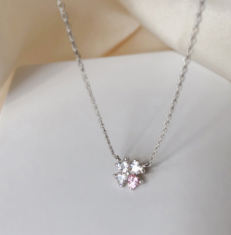 Lucky clover 925 silver necklace