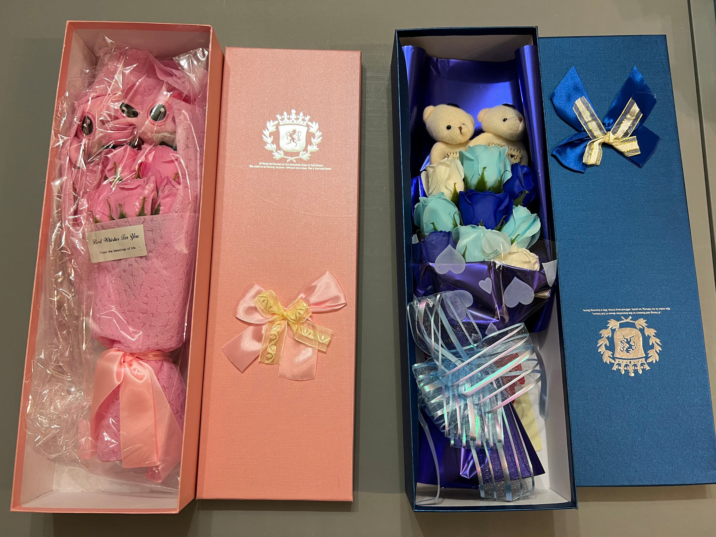 Hello Kitty, Teddy Bear, Stitch Flower Bouquet With Special Box