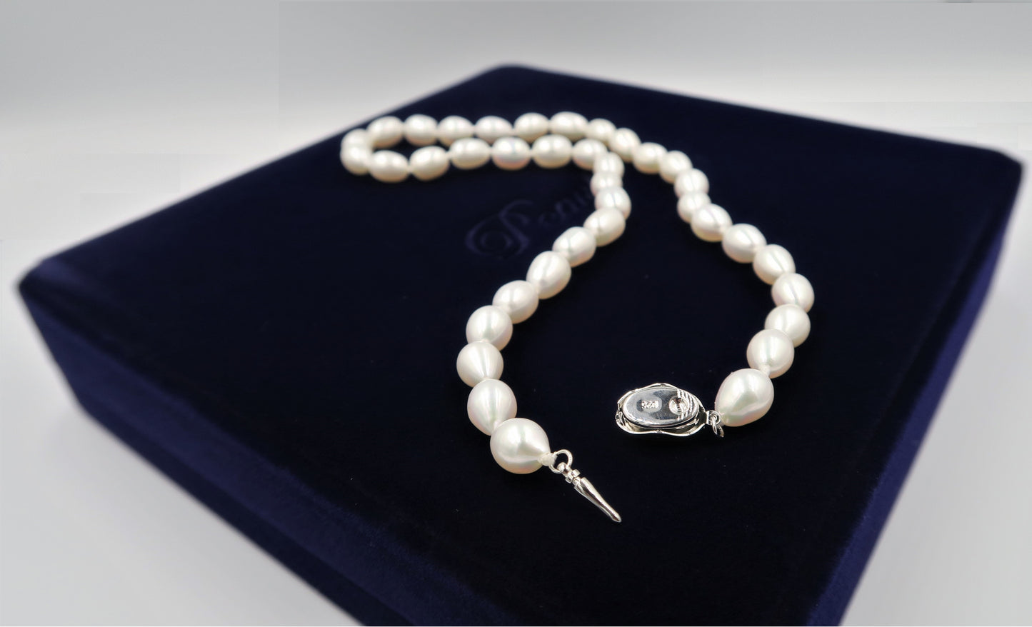 PC - Real Pearl Full Set White Necklace Bracelet Earring Celeste 925 Sterling Silver gift