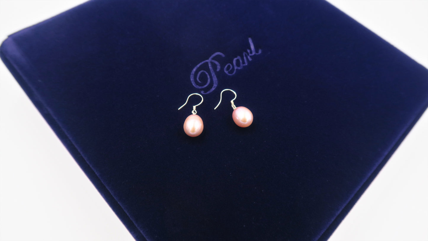 PC - Real Pearl Full Set Purple Pink Pearls Necklace Bracelet Earring Drop Rice Shape Celeste 925 Sterling Silver gift
