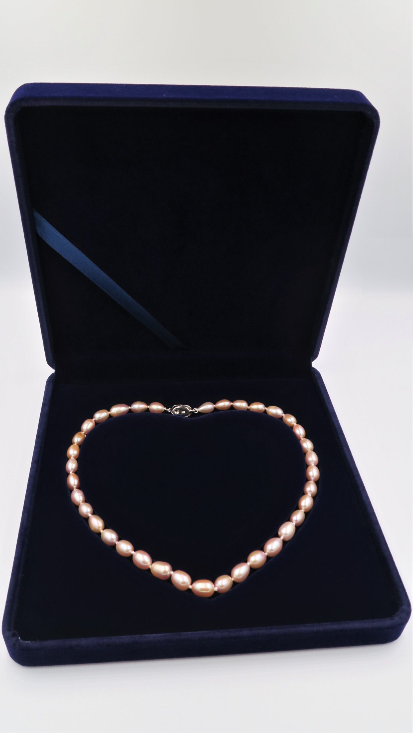 PC - Real Pearl Full Set Purple Pink Pearls Necklace Bracelet Earring Drop Rice Shape Celeste 925 Sterling Silver gift