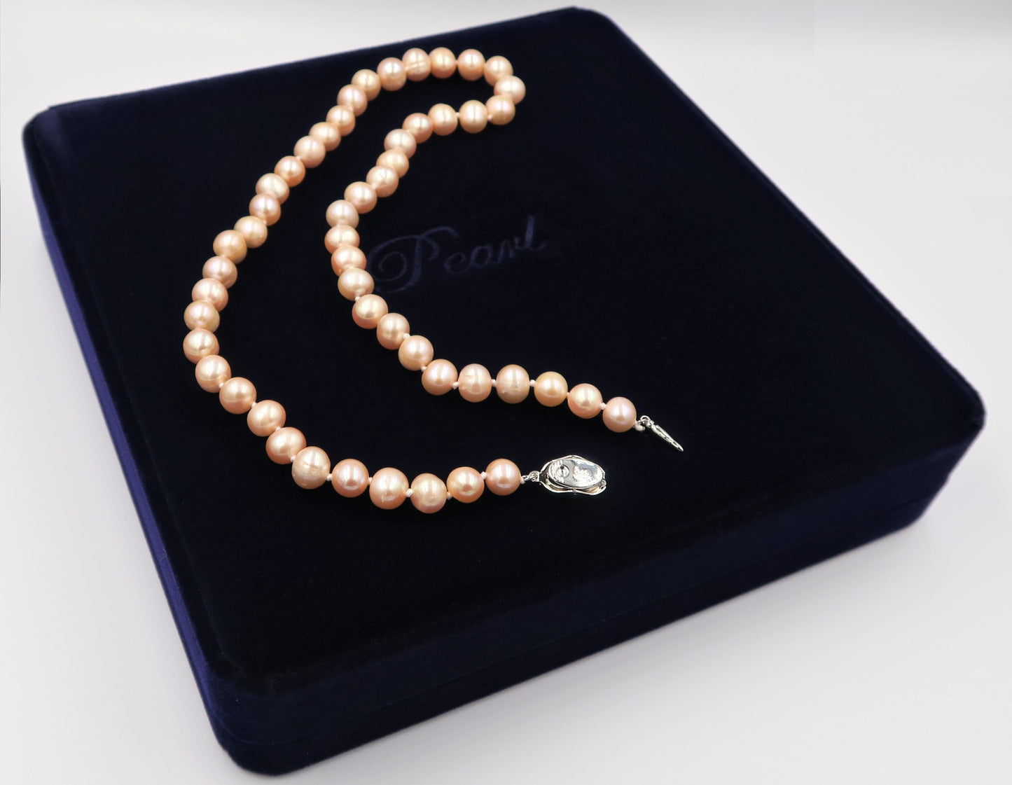 PA - Real Pearl Full Set Pink Necklace Bracelet Earring Celeste 925 Sterling Silver Pearls gift box