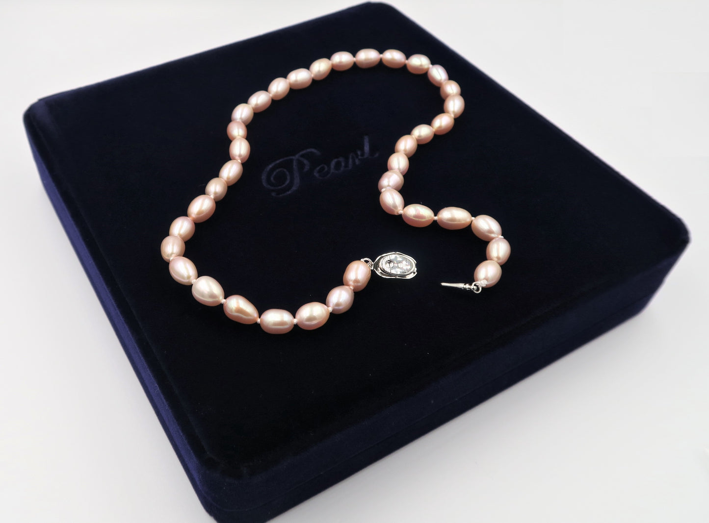 PC - Real Pearl Full Set Purple Pink Pearls Necklace Bracelet Earring Drop Rice Shape Celeste 925 Sterling Silver gift