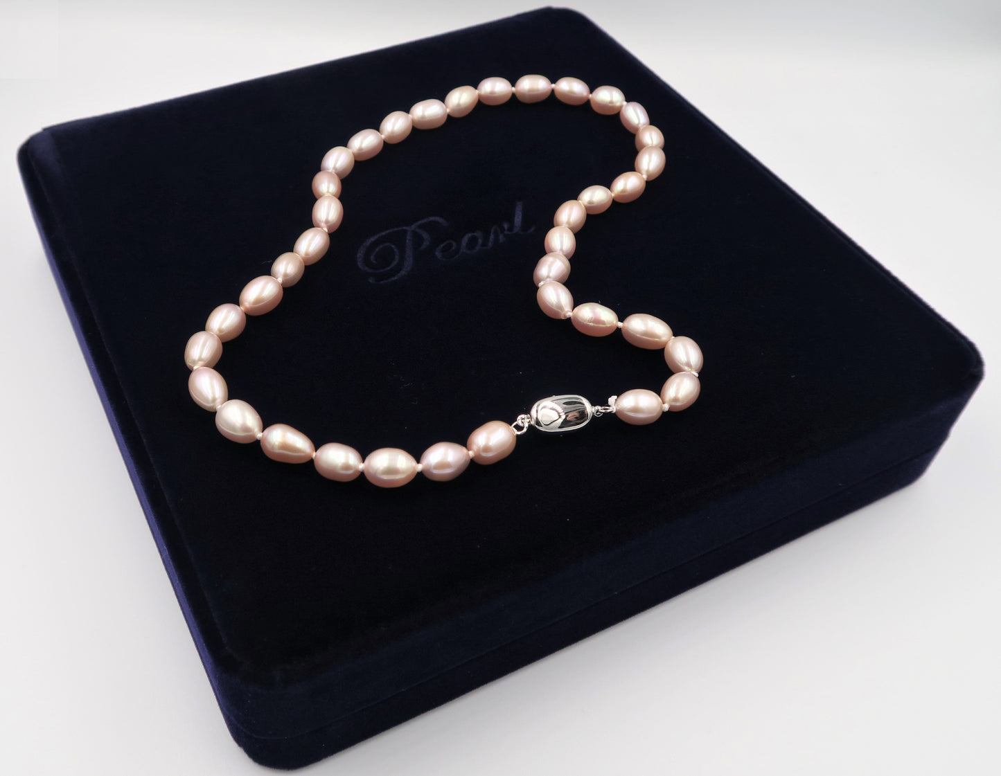 PC - Real Pearl Full Set Purple Pink Pearls Necklace Bracelet Earring Drop Rice Shape Celeste 925 Sterling Silver gift
