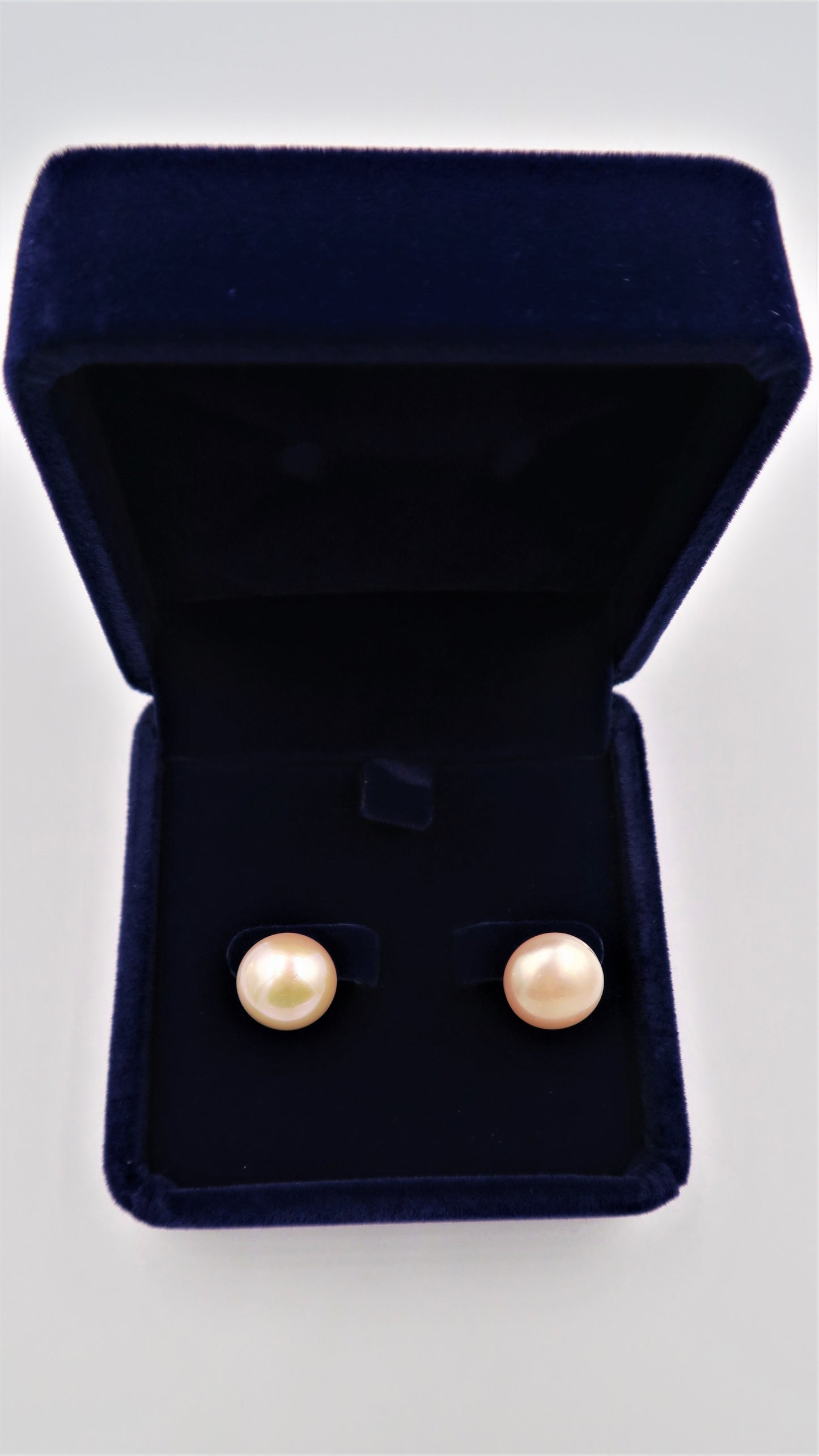 PD - Real Pearl Earrings Celeste Collections Pink Round Pearls Earring 925 Sterling Silver gift box