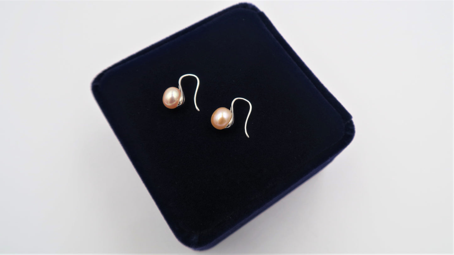 PL - Real Pearl Earrings White, Pink, Purple or Black Celeste 925 Fresh Water Pearls Collection Sterling Silver gift box