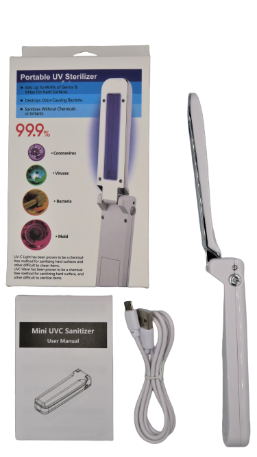 P - Portable UVC Sanitizer Wand UV Sterilizer 99.9% Sterilization Cordless Battery