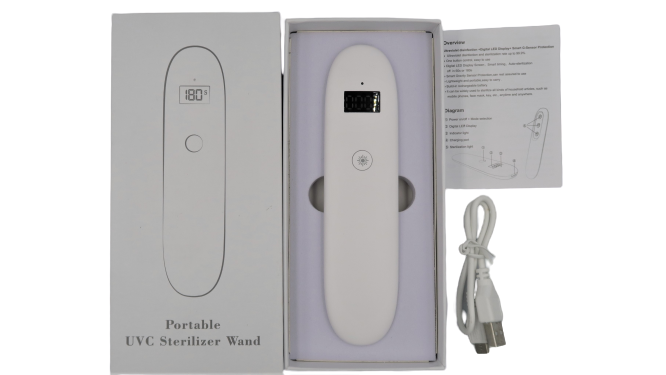 P - Travel size UV Sanitizer Wand USB Rechargeable UVC Sterilizer 99.9% Sterilization