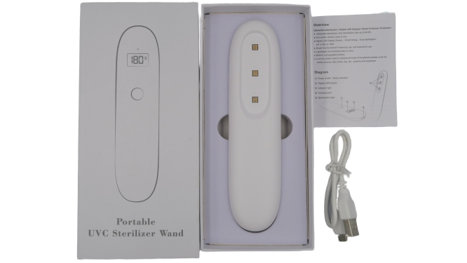 P - Travel size UV Sanitizer Wand USB Rechargeable UVC Sterilizer 99.9% Sterilization