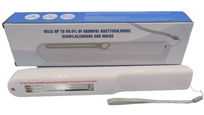 P - Handheld UVC Sanitizer Wand UV Sterilizer 99.9% Sterilization Cordless Battery