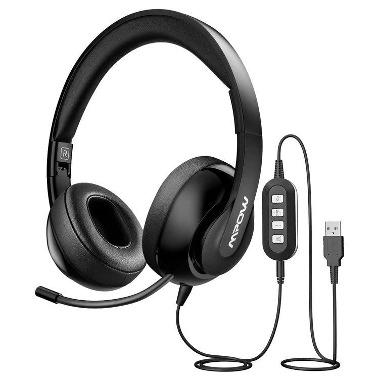 H - MPOW BH224A Foldable USB Computer Headphones over Ear