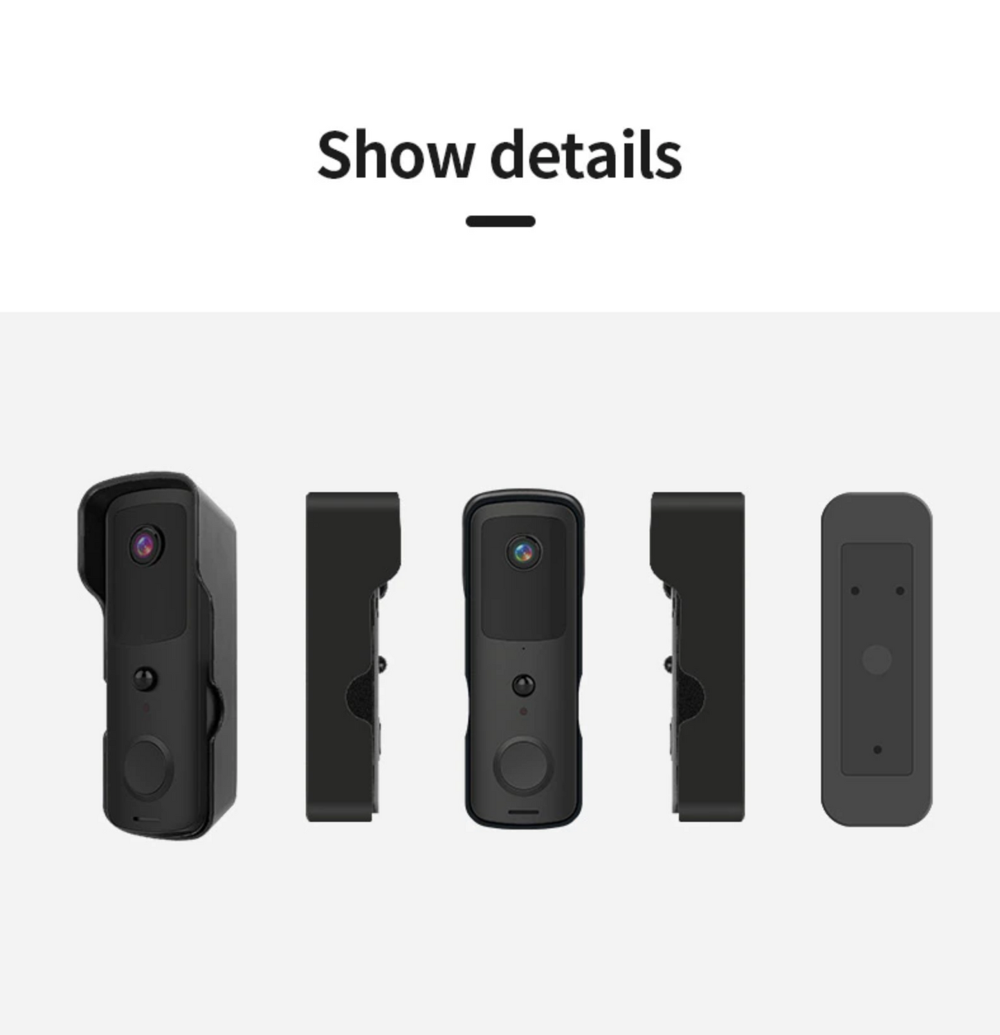 P - Tuya Smart Phone App 1080P WiFi Video Smart Wireless Doorbell With Chime And Rechargeable Batteries For Phone Home Security
