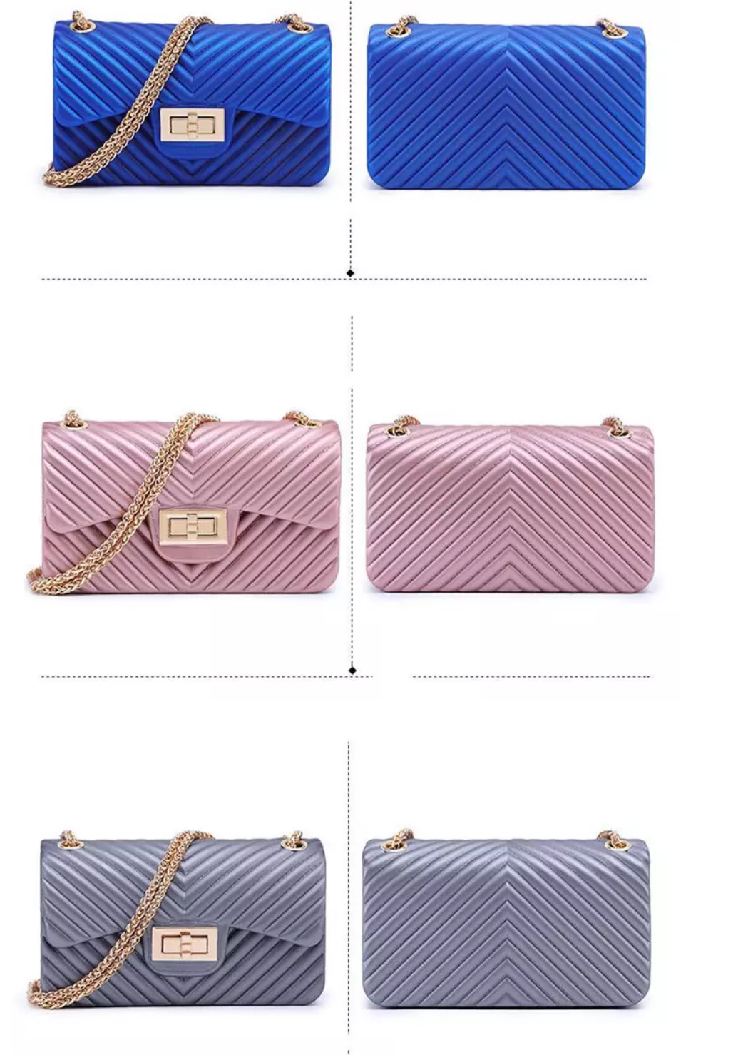 Cute Clutch Purses Ladies Single Bag Shoulder Female Women Jelly Luxury Handbags with Chain