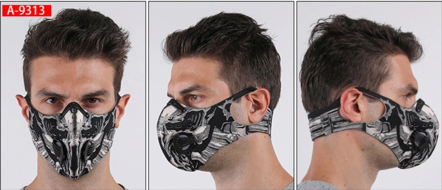 Washable Reusable Face mask with filter Cycling facemasks Unisex Adult Camo