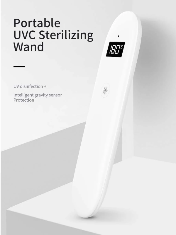P - Travel size UV Sanitizer Wand USB Rechargeable UVC Sterilizer 99.9% Sterilization
