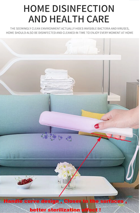 P - Handheld UVC Sanitizer Wand UV Sterilizer 99.9% Sterilization Cordless Battery