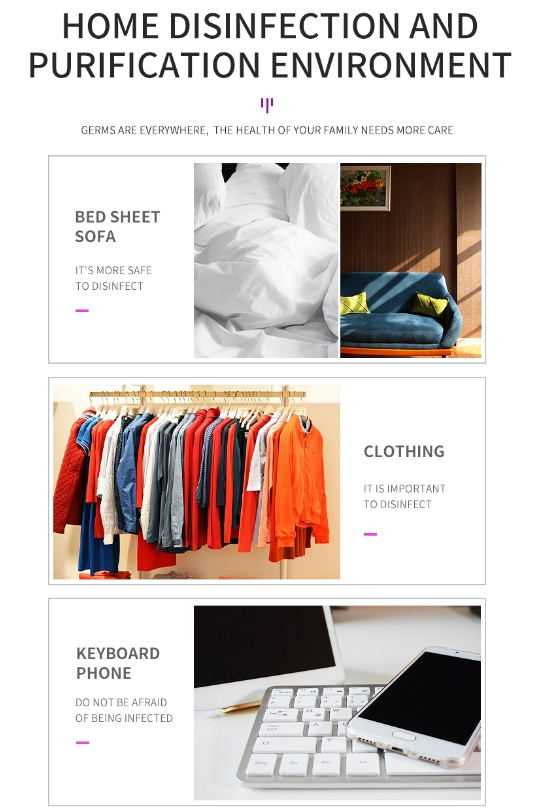 P - Handheld UVC Sanitizer Wand UV Sterilizer 99.9% Sterilization Cordless Battery