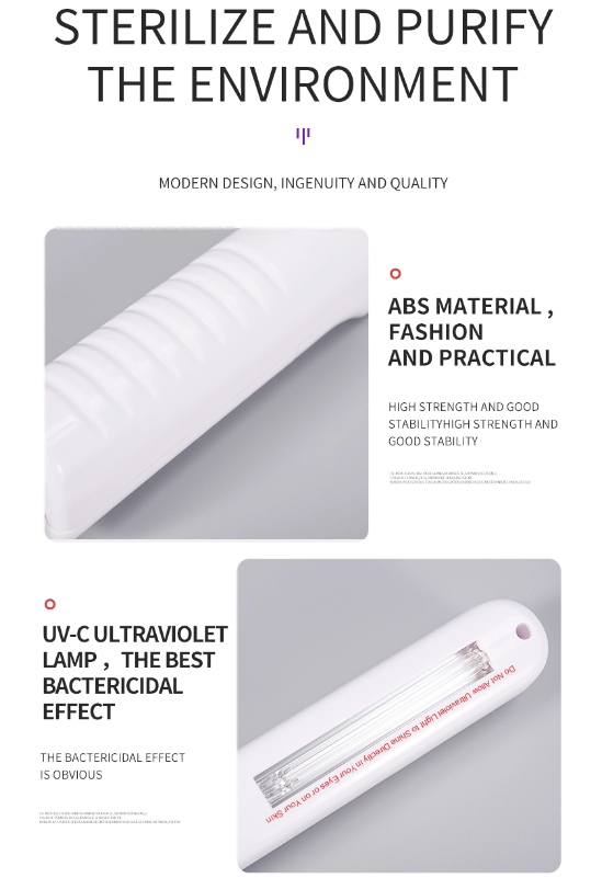 P - Handheld UVC Sanitizer Wand UV Sterilizer 99.9% Sterilization Cordless Battery