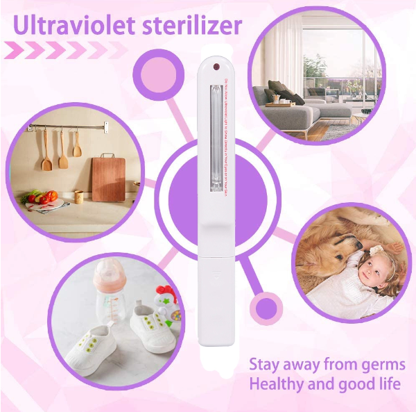 P - Handheld UVC Sanitizer Wand UV Sterilizer 99.9% Sterilization Cordless Battery