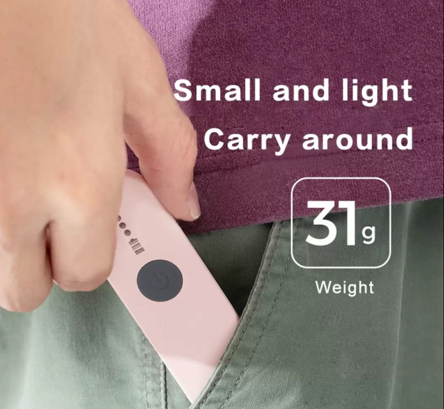 P - Travel size UV Sanitizer Wand USB Rechargeable UVC Sterilizer 99.9% Sterilization