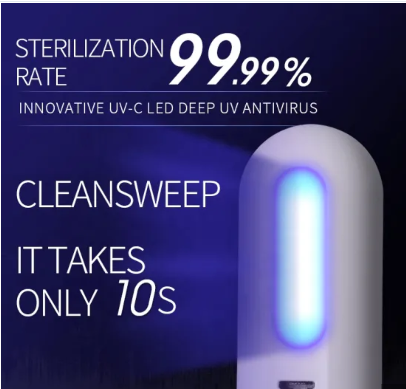 P - Travel size UV Sanitizer Wand USB Rechargeable UVC Sterilizer 99.9% Sterilization