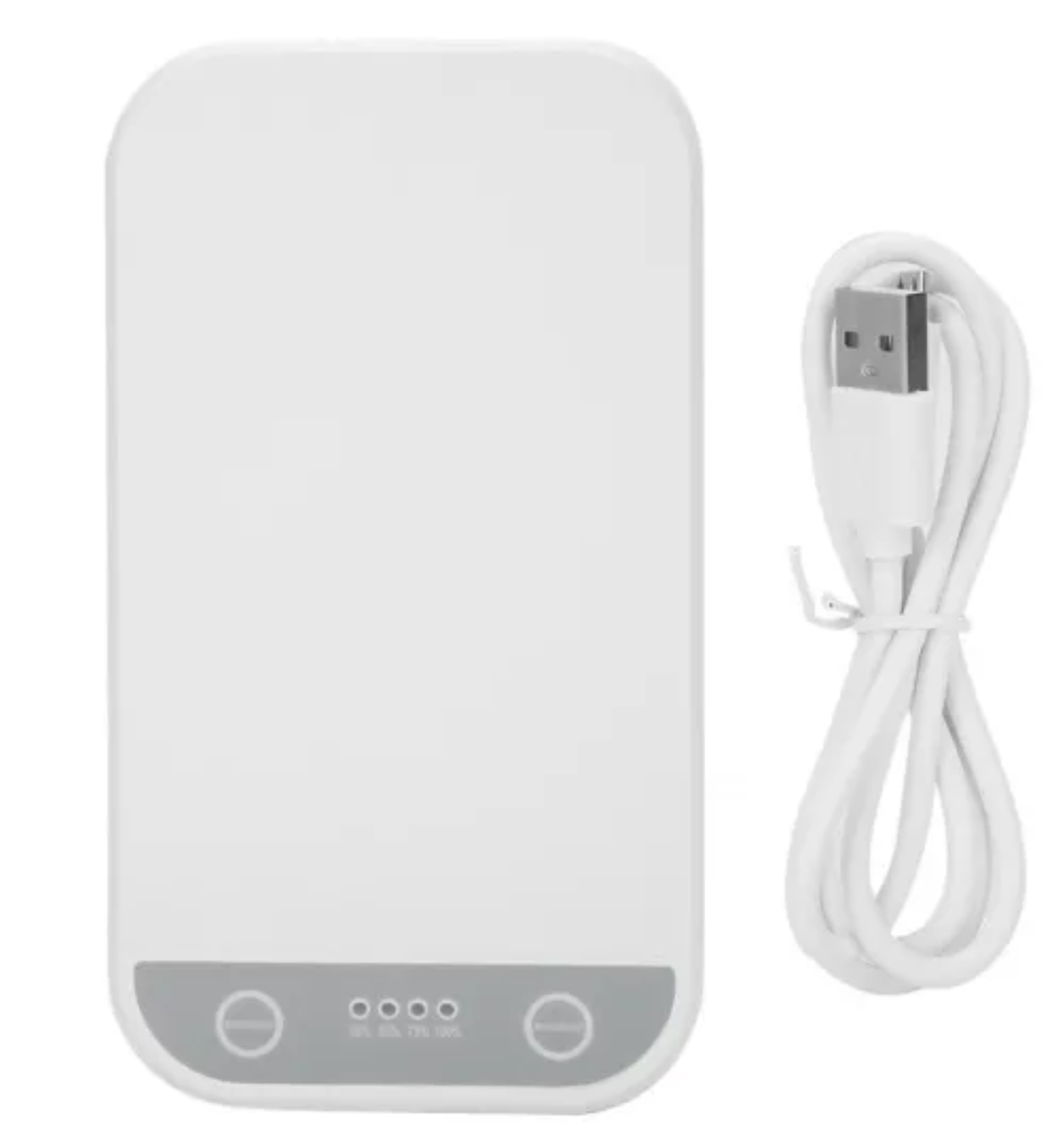 K - UVC Sanitizer Box UV Sterilizer 99% Cell phone charging case Aromatherapy USB Charging White