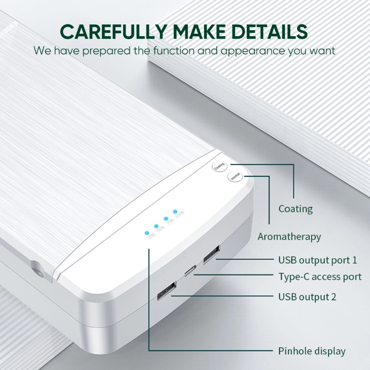 K - UVC Sanitizer Box UV Sterilizer 99% Cell phone charging case Aromatherapy USB Charging White Black