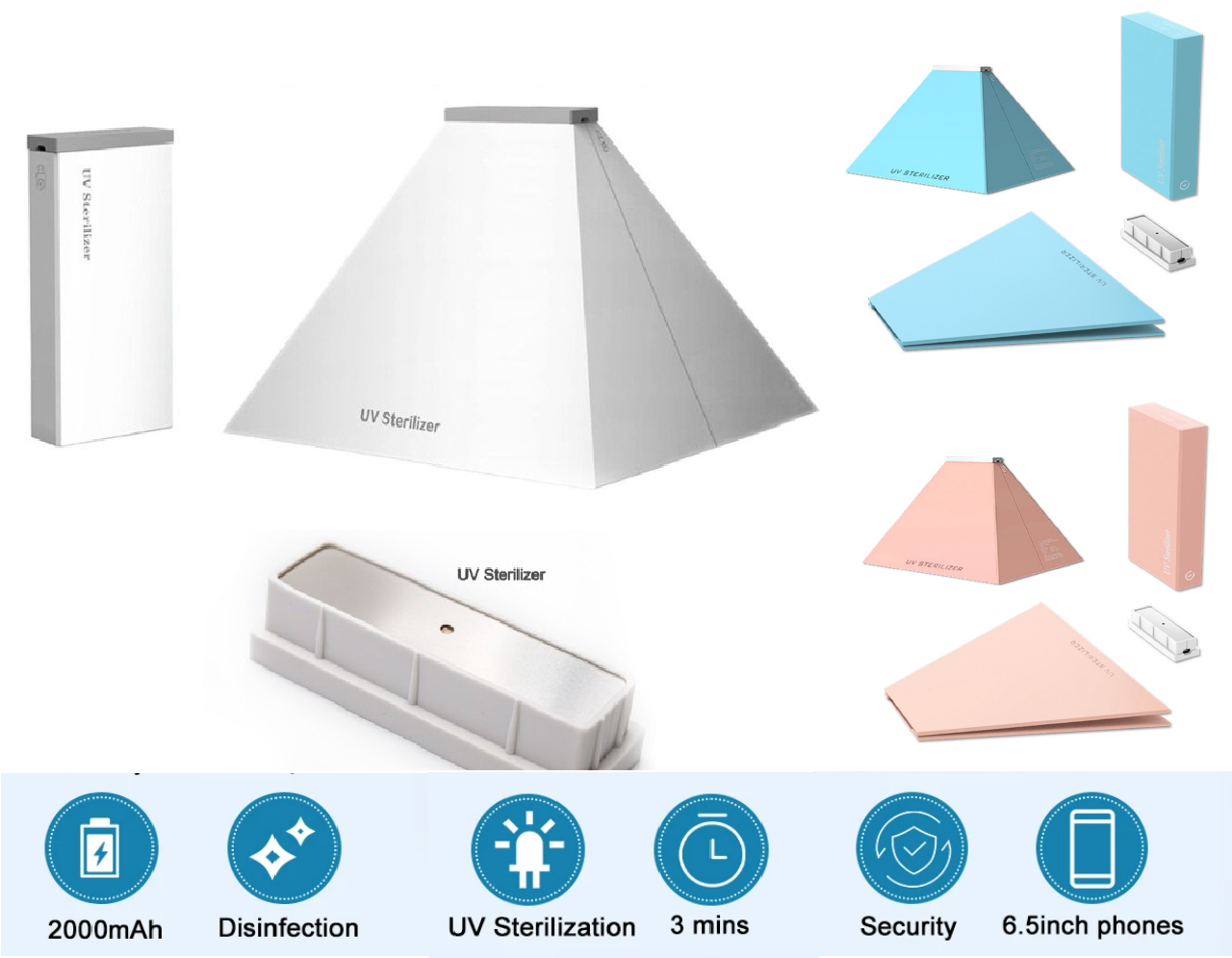 P - Rechargeable UV Sanitizer Box & Hood 99.9% Sterilizer Disinfection