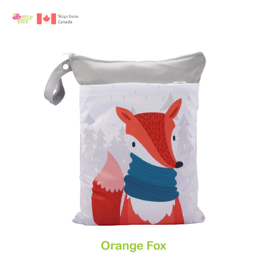 1pc Portable Wet Laundry Bag Double Zipper Waterproof Cloth Diapers Beach Gym Bags