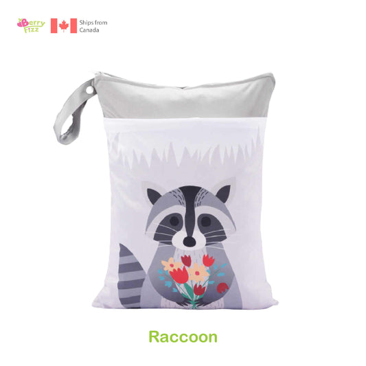 1pc Portable Wet Laundry Bag Double Zipper Waterproof Cloth Diapers Beach Gym Bags