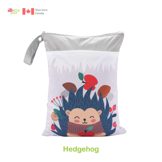 1pc Portable Wet Laundry Bag Double Zipper Waterproof Cloth Diapers Beach Gym Bags