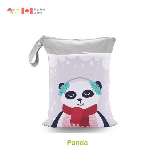 1pc Portable Wet Laundry Bag Double Zipper Waterproof Cloth Diapers Beach Gym Bags