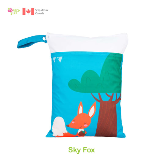 1pc Portable Wet Laundry Bag Double Zipper Waterproof Cloth Diapers Beach Gym Bags