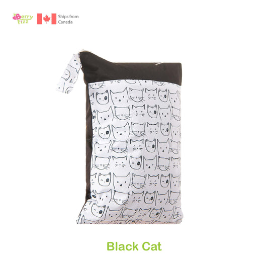 1pc Portable Wet Laundry Bag Double Zipper Waterproof Cloth Diapers Beach Gym Bags