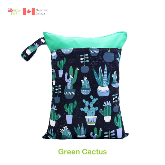 1pc Portable Wet Laundry Bag Double Zipper Waterproof Cloth Diapers Beach Gym Bags