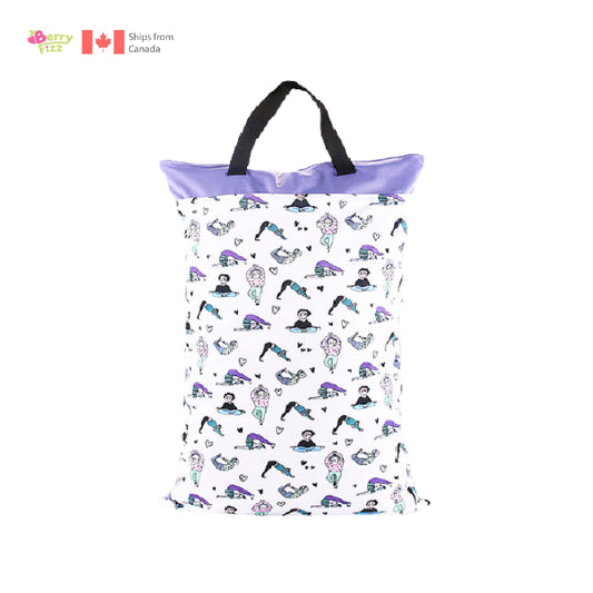 Yoga 1pc Hanging Large Wet Laundry Bag Double Zipper Waterproof 40x70cm Cloth diaper